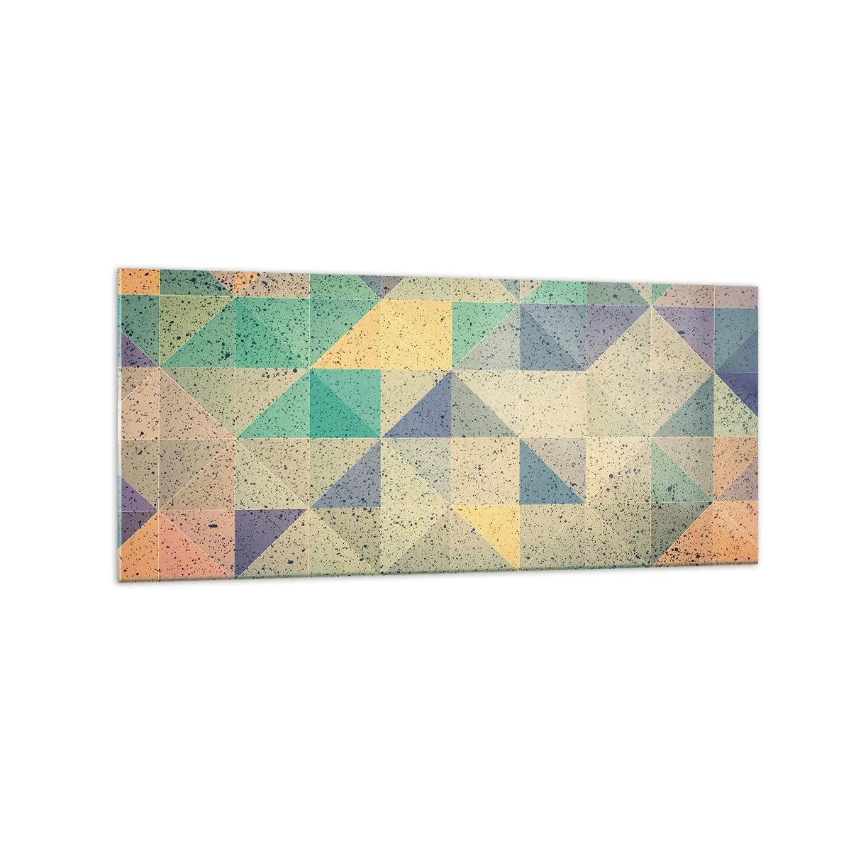 Tablou pe sticlă - Republica triunghiurilor - 120x50 cm