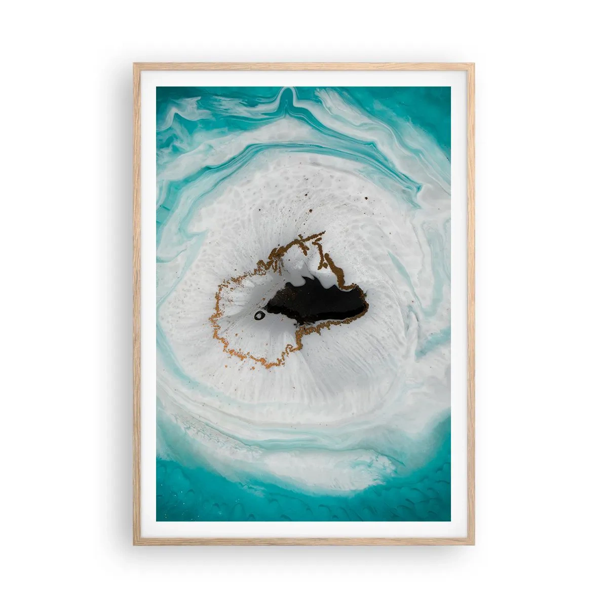 Poster în ramă de stejar deschis - Pătrunde înăuntru - 70x100 cm