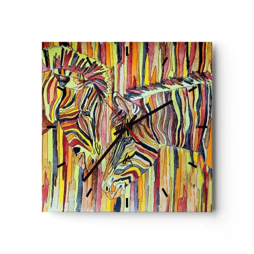 Ceas de perete - Ceas pe sticlă - Deci și tu.. - 40x40 cm