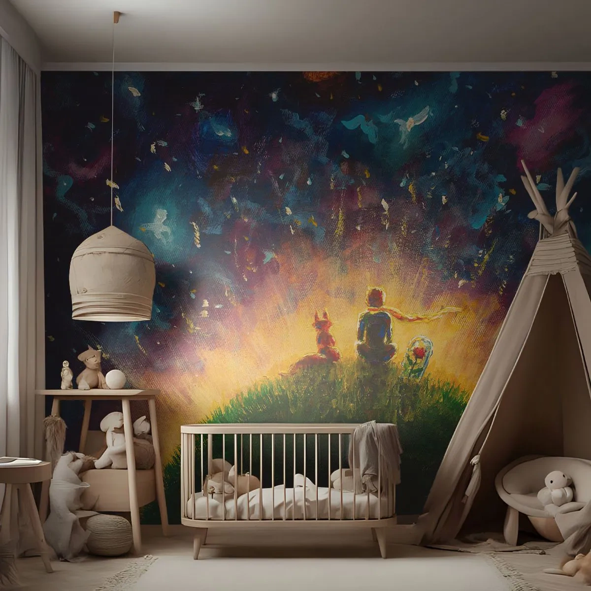 Tapet Standard Eco - Dragoste și prietenie - întreaga lume - Pentru copii, Prietenie, Abstracția - 500x350 cm