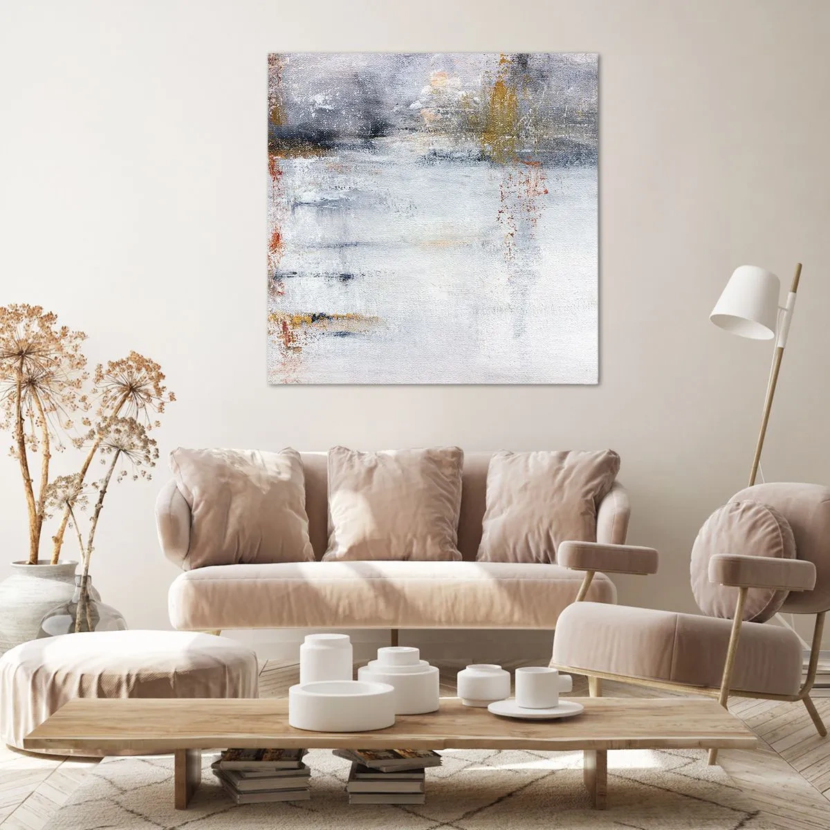 Tablou pe pânză - În spatele cortinei de aer - 70x70 cm