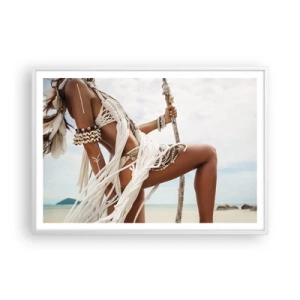 Poster în ramă albă - Preoteasa Soarelui - 100x70 cm