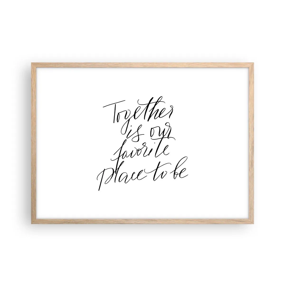 Poster în ramă de stejar deschis - O simți și tu? - 70x50 cm