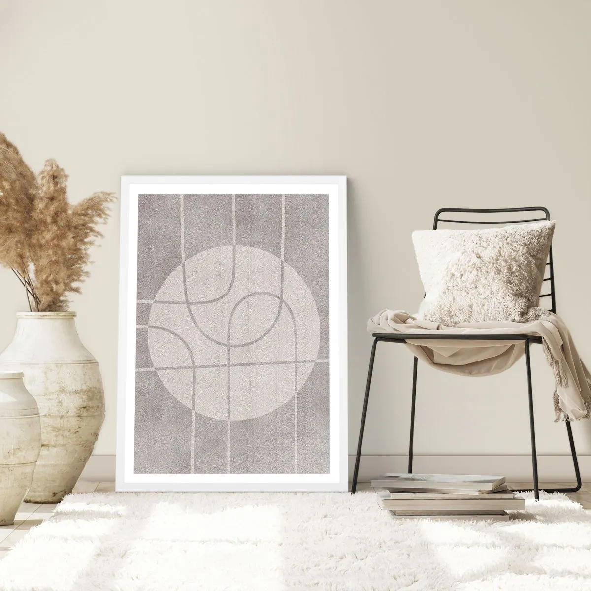 Poster în ramă albă - Circular și drept înainte - 61x91 cm