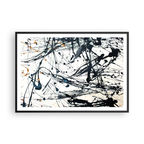 Poster în ramă neagră - Abstracție expresionistă - 100x70 cm