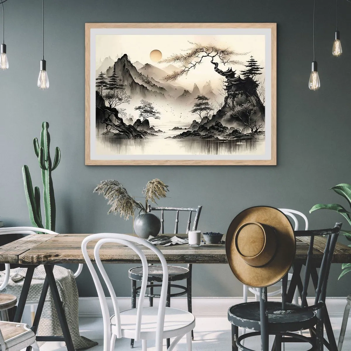 Poster în ramă de stejar deschis - Farmecul unic al Orientului - 100x70 cm