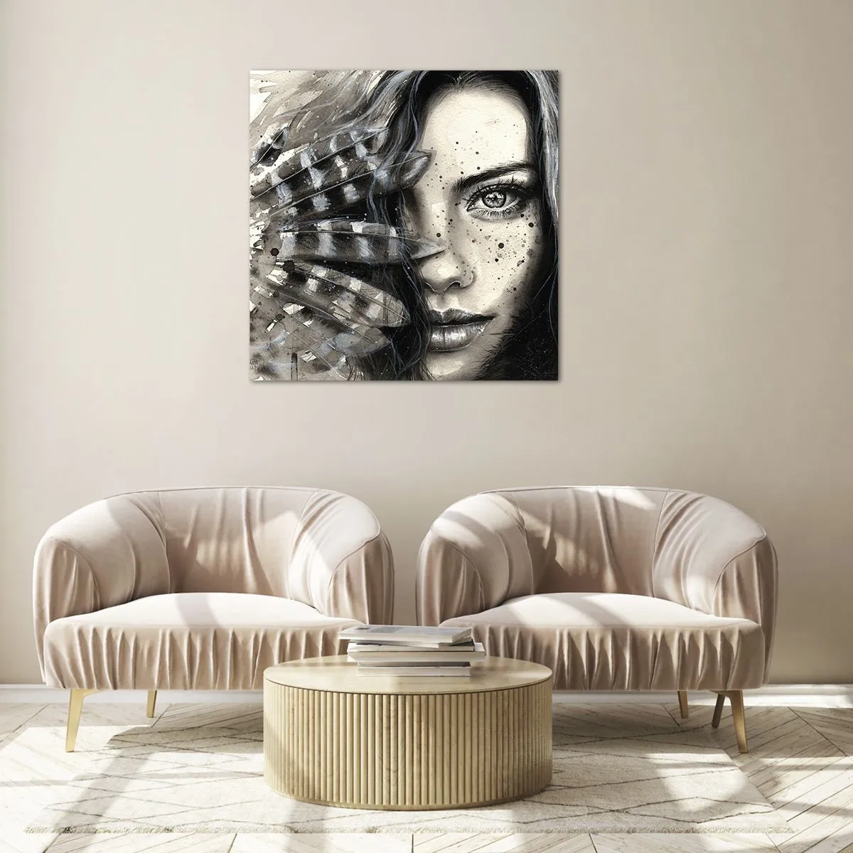 Tablou pe sticlă - Frumusețe sălbatică - 60x60 cm