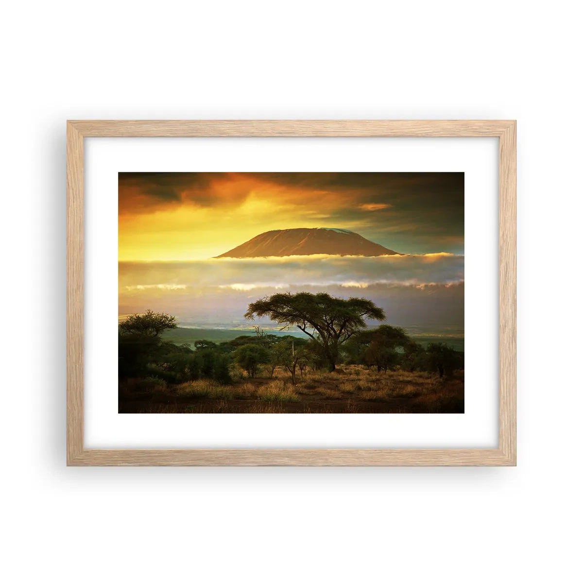 Poster în ramă de stejar deschis - Visul unui călător - 40x30 cm