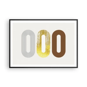 Poster în ramă neagră - Ooo! - 100x70 cm