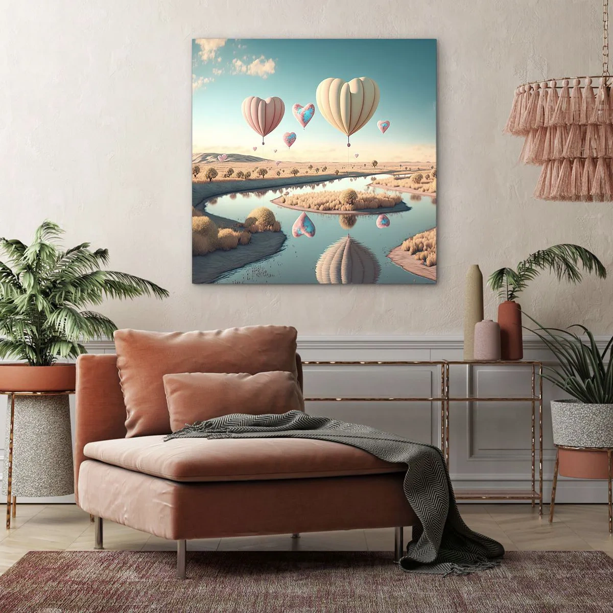 Tablou pe pânză - Iubirea ne înalță - 70x70 cm