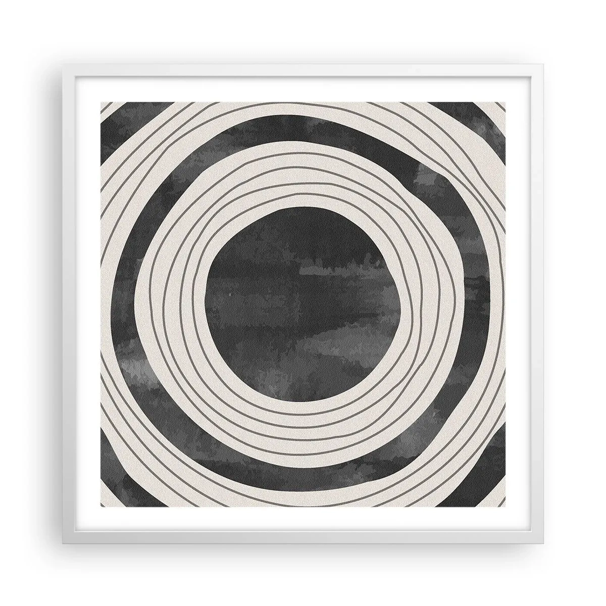 Poster în ramă albă - Direct la subiect - 60x60 cm
