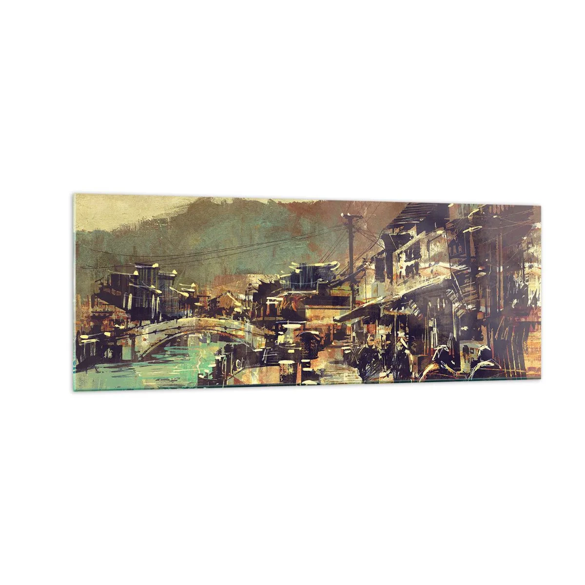 Tablou pe sticlă - Viața ca o bogăție de gri - 140x50 cm