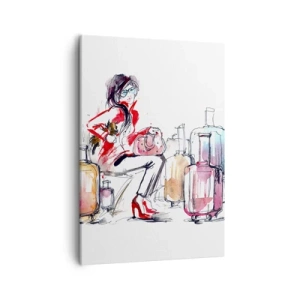 Tablou pe pânză - Să ne așezăm înainte de călătorie - 50x70 cm