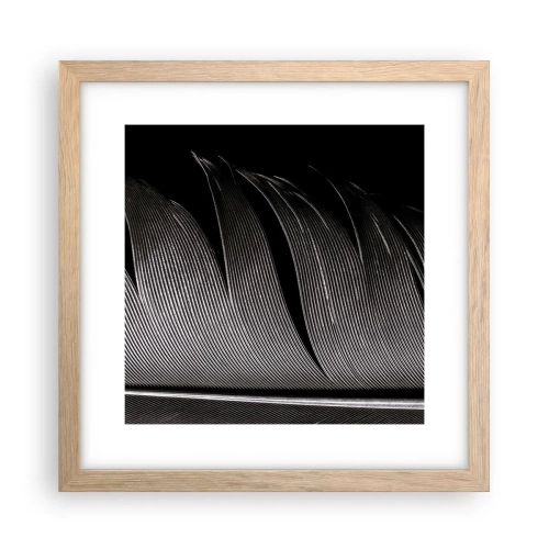 Poster în ramă de stejar deschis - Pana - o construcție minunată - 30x30 cm