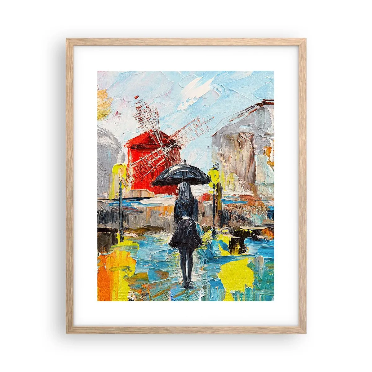 Poster în ramă de stejar deschis - Legende pariziene - 40x50 cm