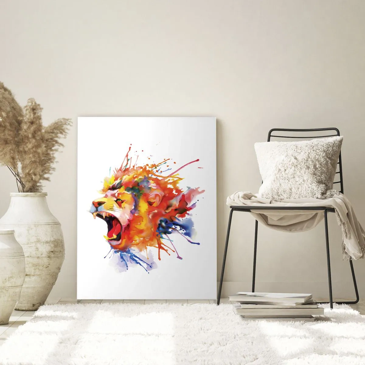 Tablou pe sticlă - Explodează de furie - 70x100 cm