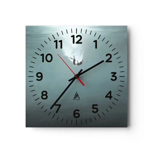 Ceas de perete - Ceas pe sticlă - În îmbrățișarea oceanului - 30x30 cm