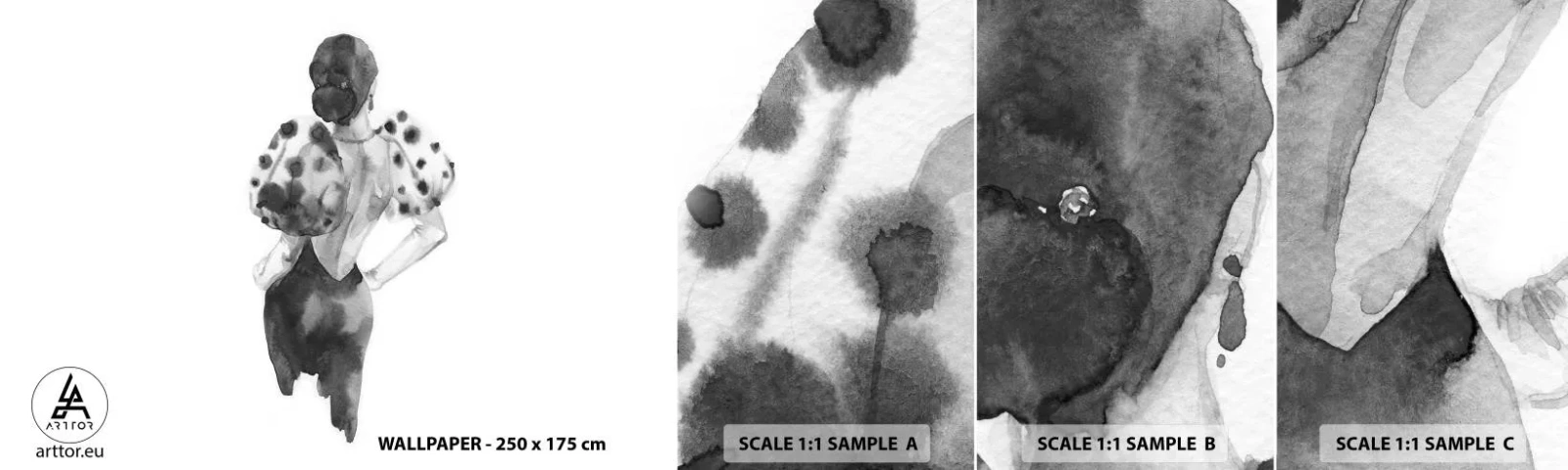 Mostră tapet autocolant Deluxe Sticker - A trecut chiar pe lângă noi - Femeie, Modă, Model - 100x30 cm