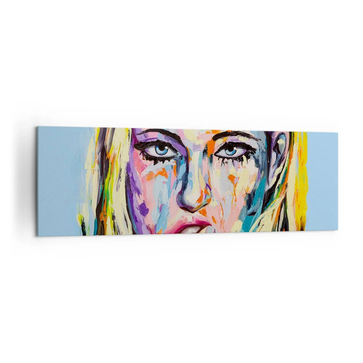 Tablou pe pânză - Privește-o drept în ochi - 160x50 cm