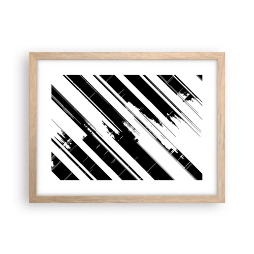 Poster în ramă de stejar deschis - Compoziție intensă și dinamică - 40x30 cm
