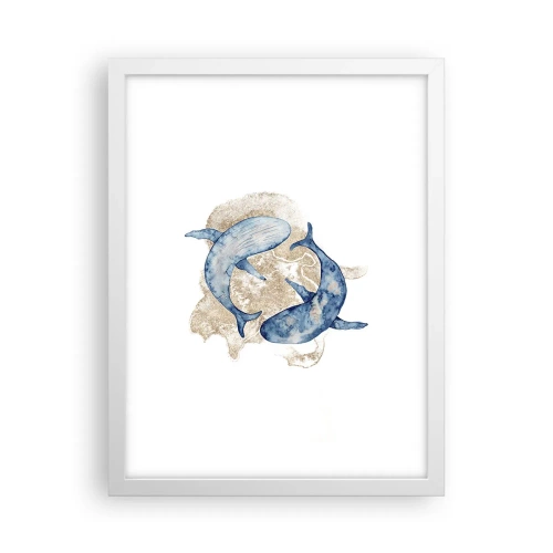 Poster în ramă albă - Prietenie sau iubire? - 30x40 cm