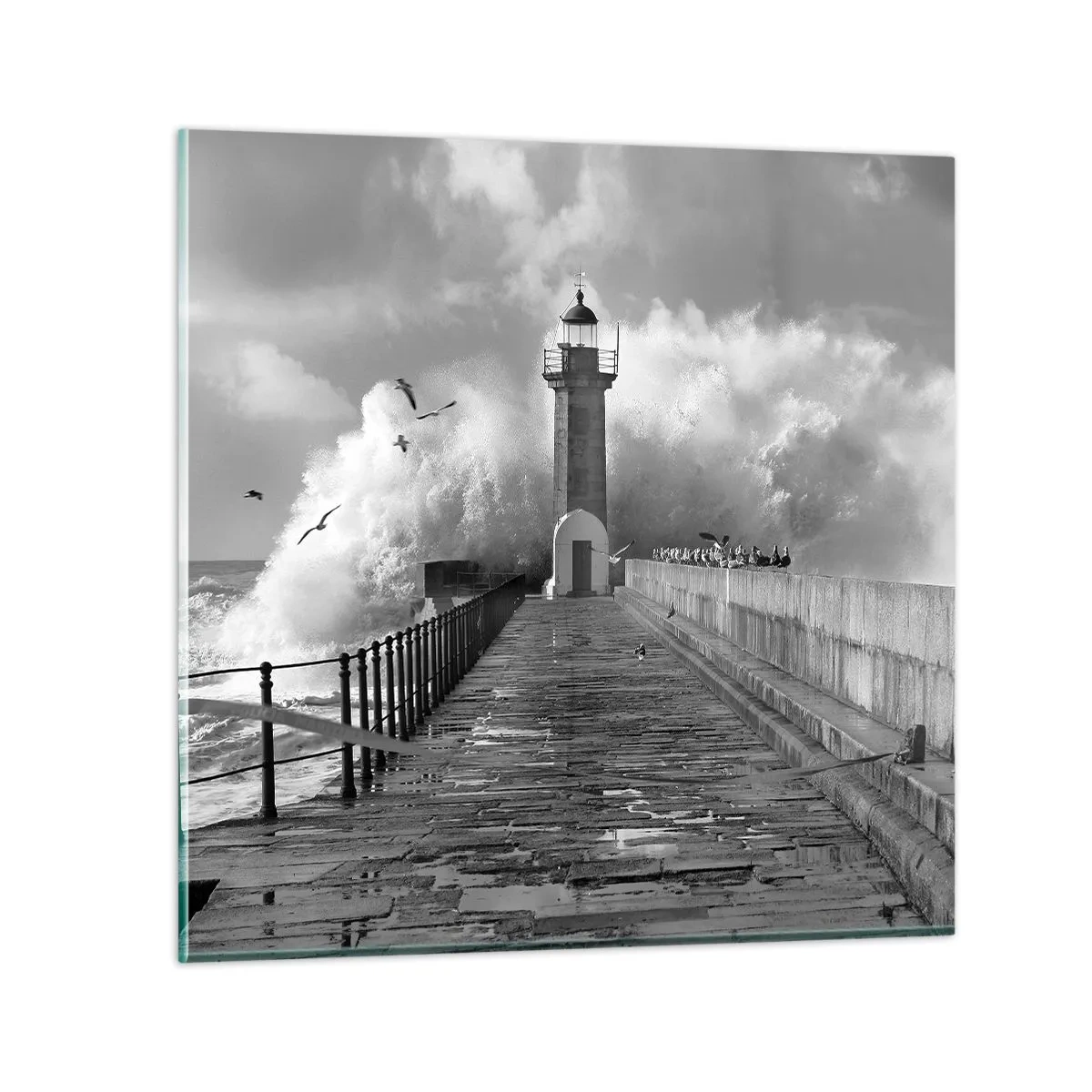 Tablou pe sticlă - Fără frică  - 60x60 cm