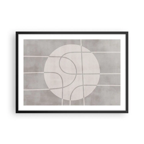Poster în ramă neagră - Circular și drept înainte - 70x50 cm