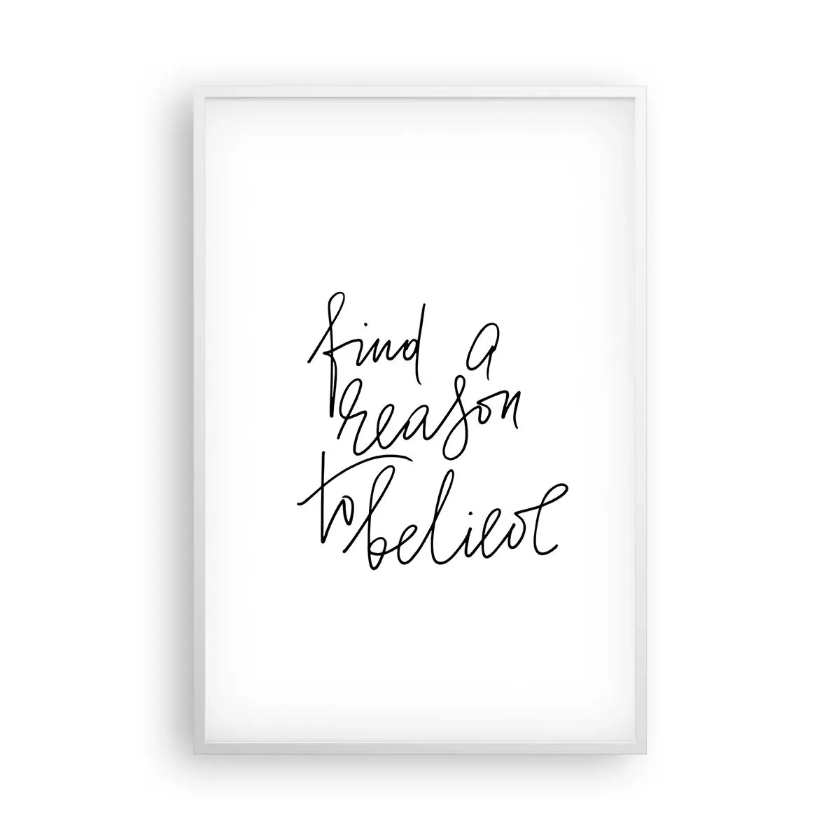 Poster în ramă albă - Este posibil - 61x91 cm