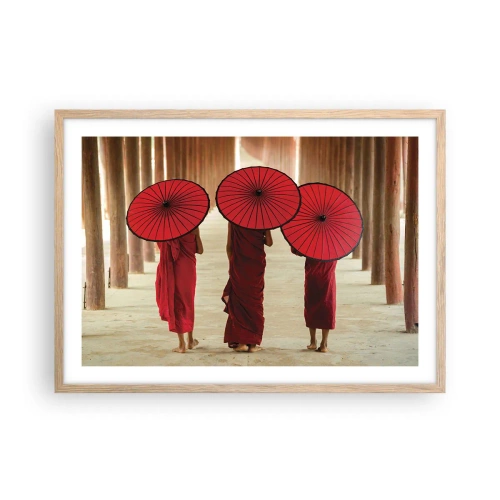 Poster în ramă de stejar deschis - Pe drumul spre Tărâmul Pur - 70x50 cm