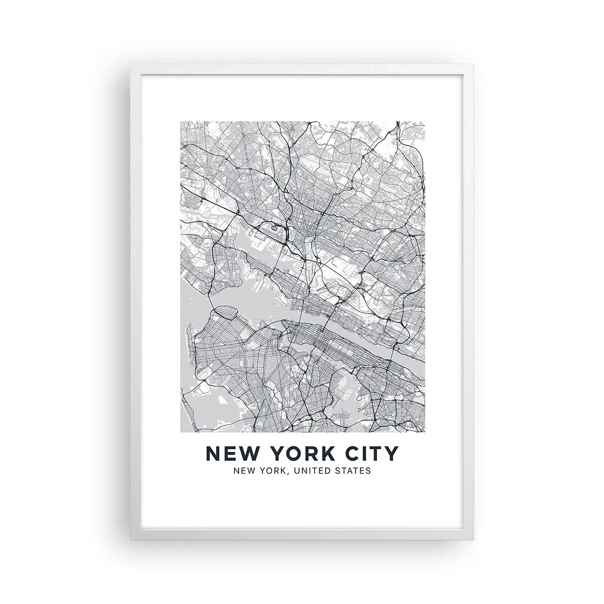 Poster în ramă albă - Anatomia unei metropole - 50x70 cm