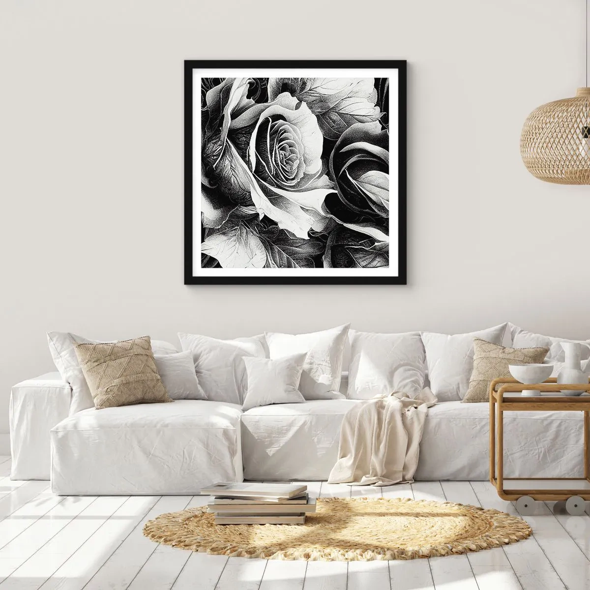 Poster în ramă neagră - Mereu regina - 60x60 cm