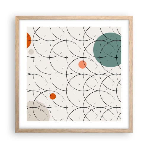 Poster în ramă de stejar deschis - În spiritul pop-art - 50x50 cm