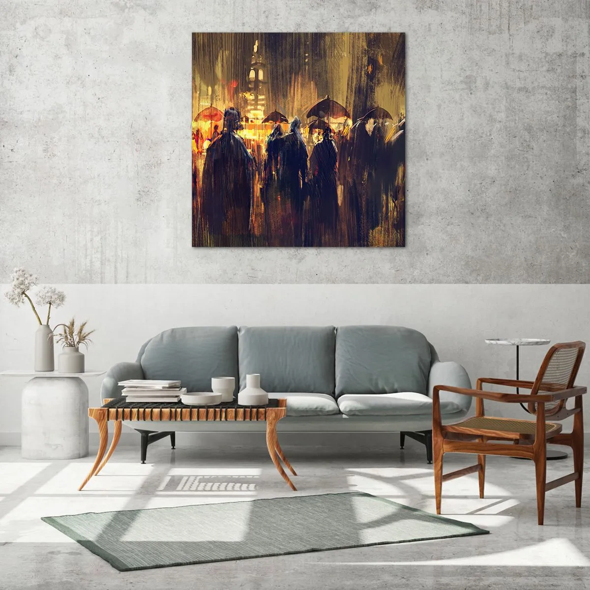 Tablou pe sticlă - Urmașii ploii - 60x60 cm