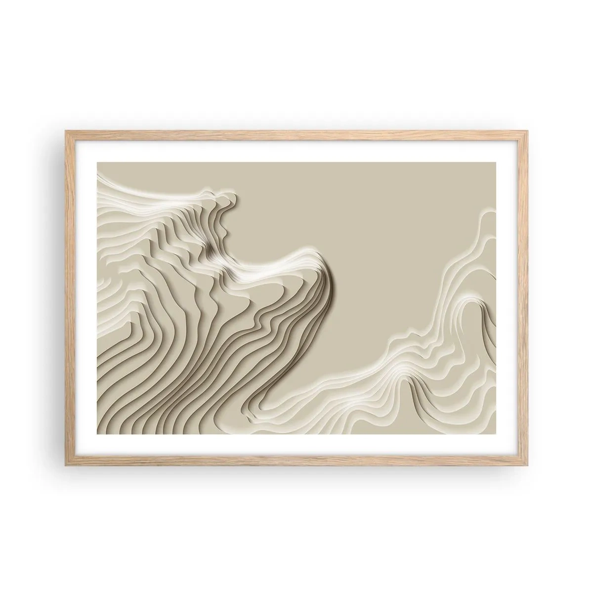 Poster în ramă de stejar deschis - Topografia artei - 70x50 cm