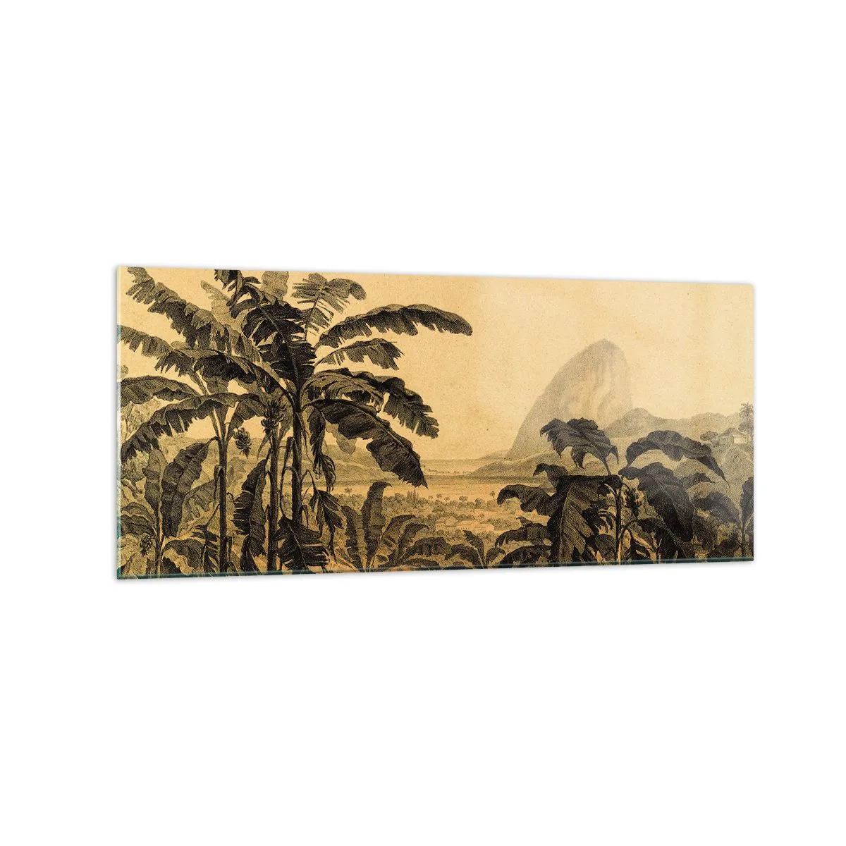 Tablou pe sticlă - În stil colonial - 120x50 cm