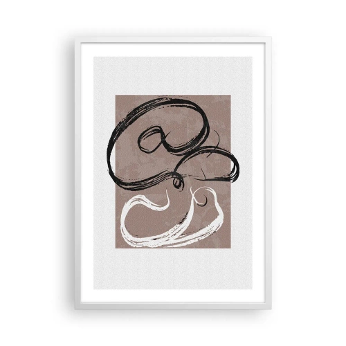 Poster în ramă albă - Compoziția - căutarea plenitudinii - 50x70 cm