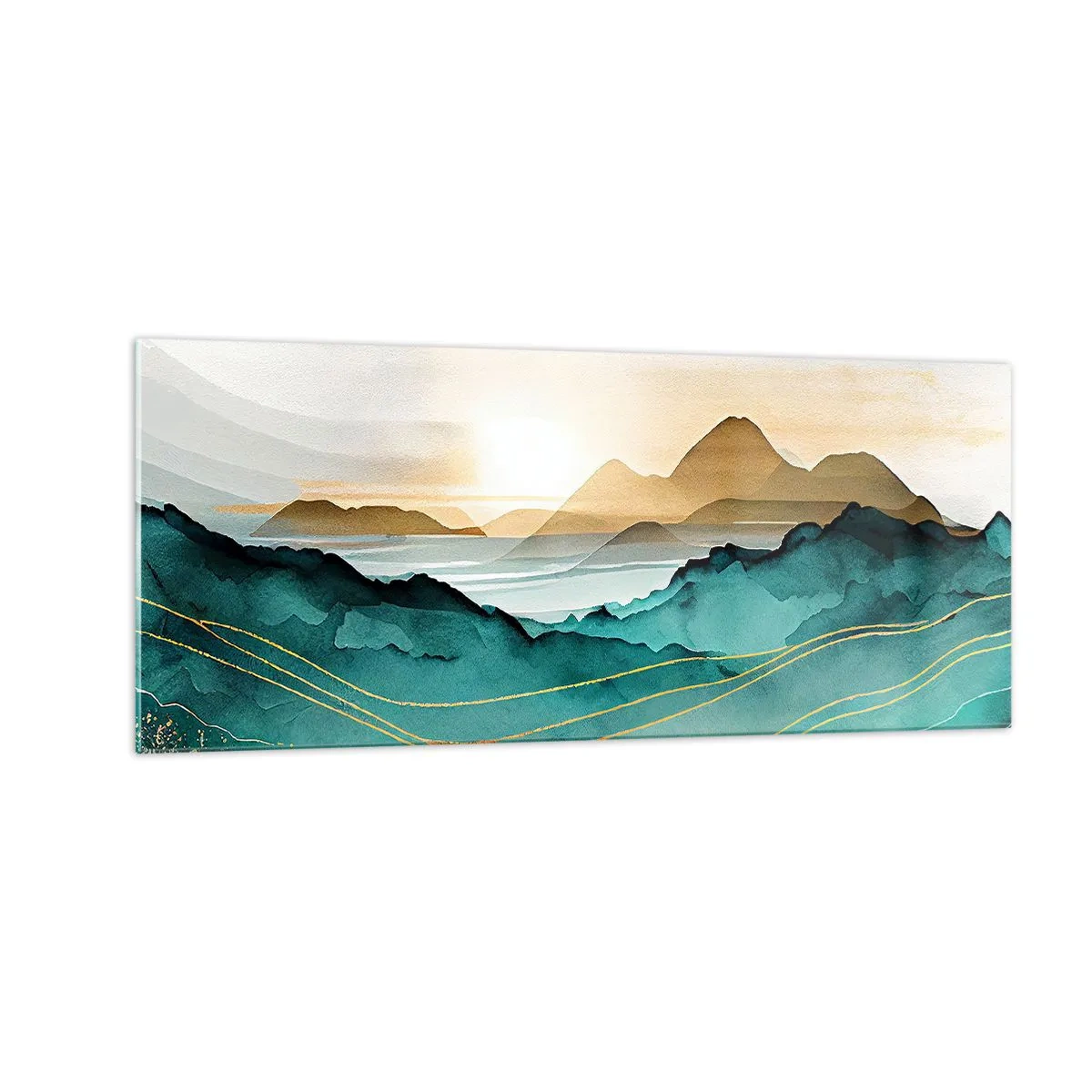 Tablou pe sticlă - La limita abstracției - peisaj - 100x40 cm