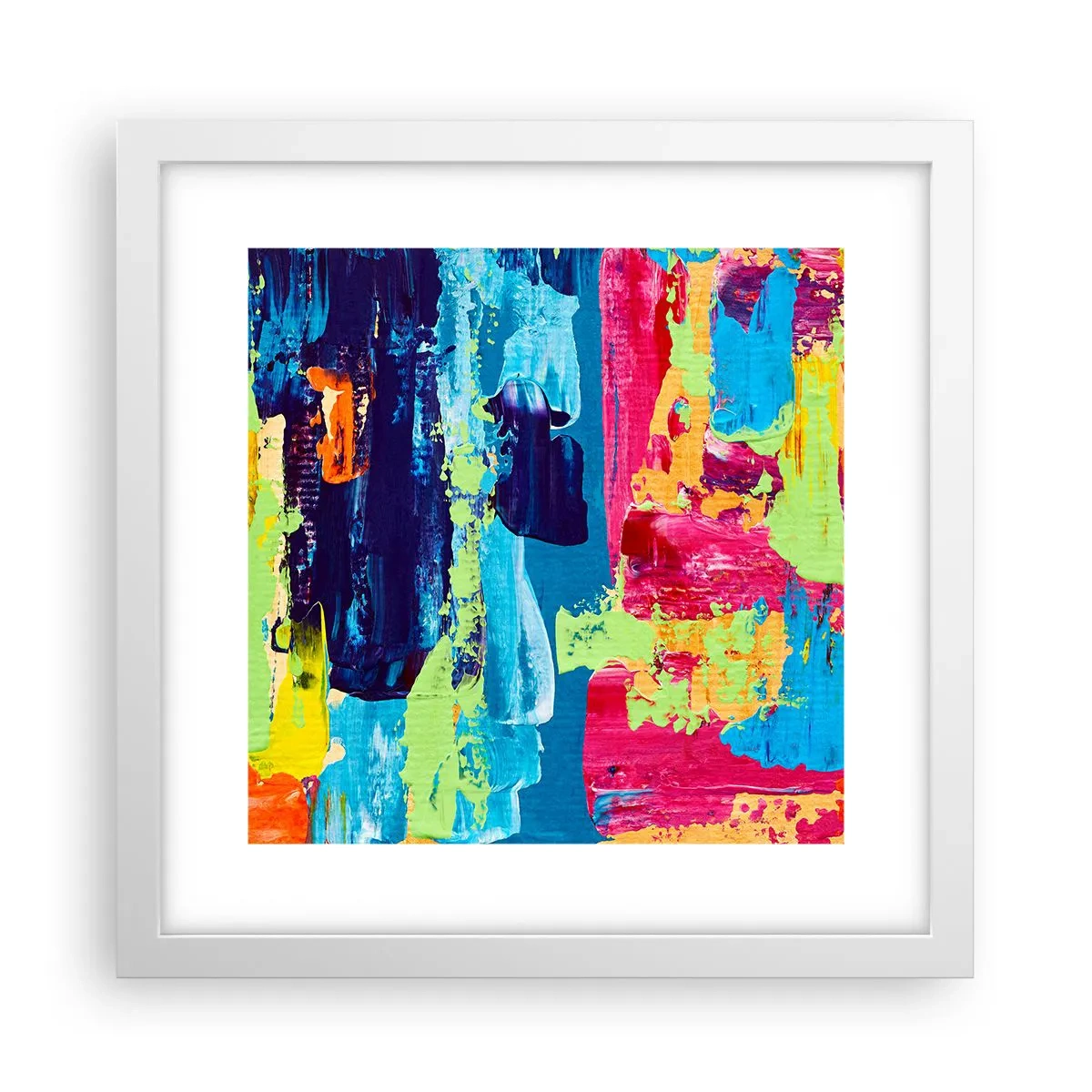 Poster în ramă albă - Viața este frumoasă! - 30x30 cm