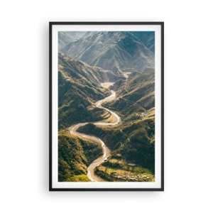 Poster în ramă neagră - Direct din inima munților - 61x91 cm