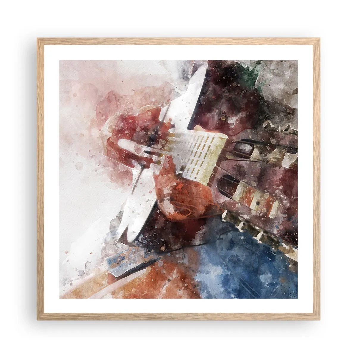 Poster în ramă de stejar deschis - Și ce părere ai? - 60x60 cm