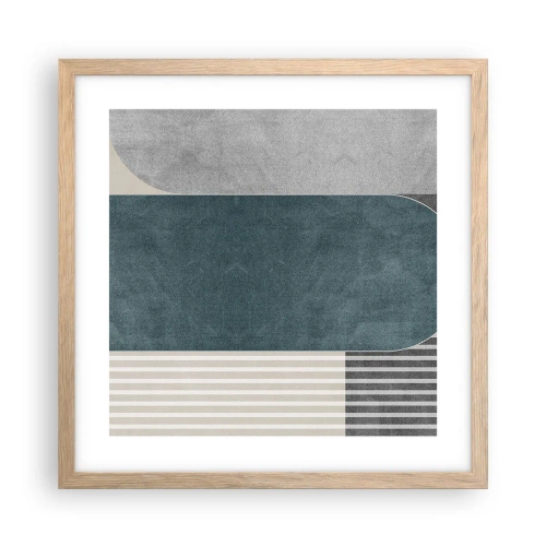 Poster în ramă de stejar deschis - Compoziție de nivel - 40x40 cm