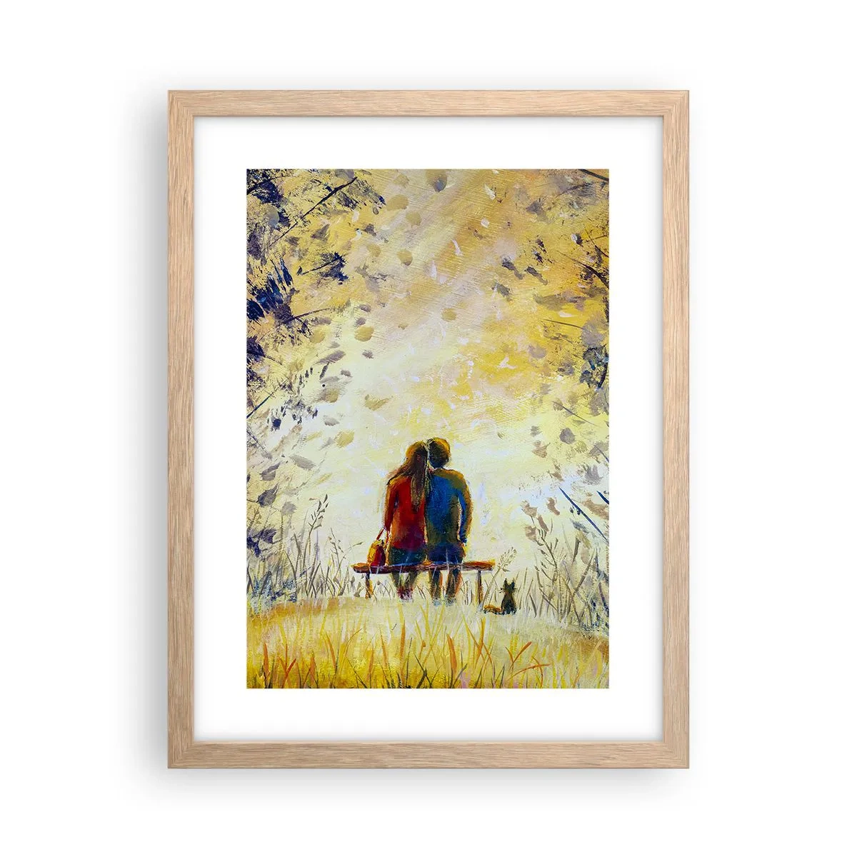 Poster în ramă de stejar deschis - Un moment magic - 30x40 cm