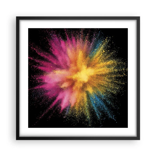 Poster în ramă neagră - Nașterea culorii  - 50x50 cm