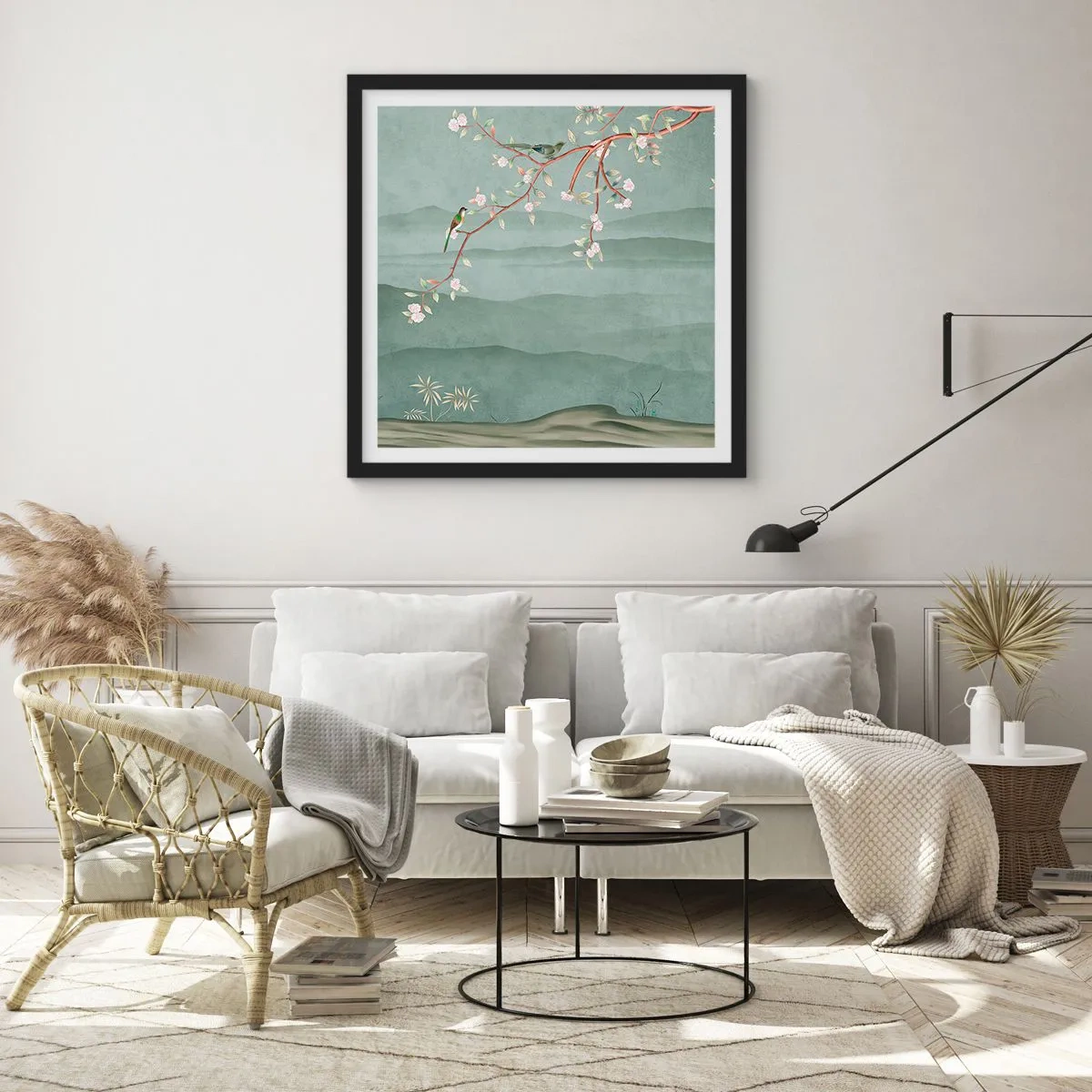 Poster în ramă neagră - Primăvara, ah, tu ești - 50x50 cm