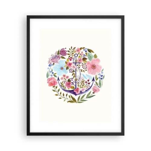 Poster în ramă neagră - Somnul bun al marinarului - 40x50 cm