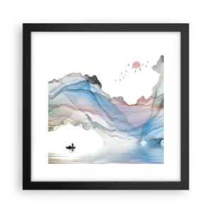 Poster în ramă neagră - Spre munții de cristal - 30x30 cm