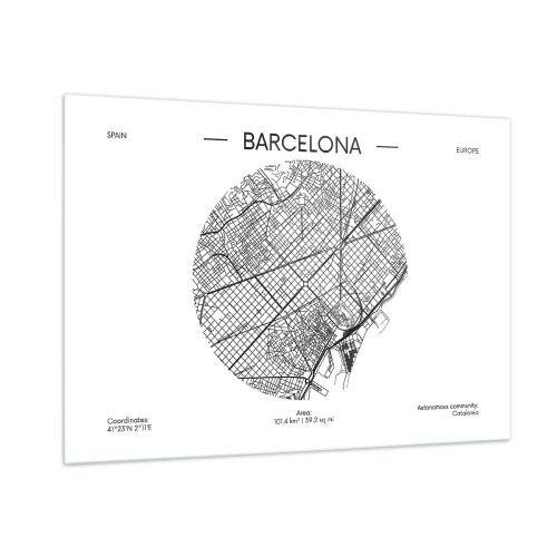 Tablou pe sticlă - Anatomia Barcelonei - 100x70 cm
