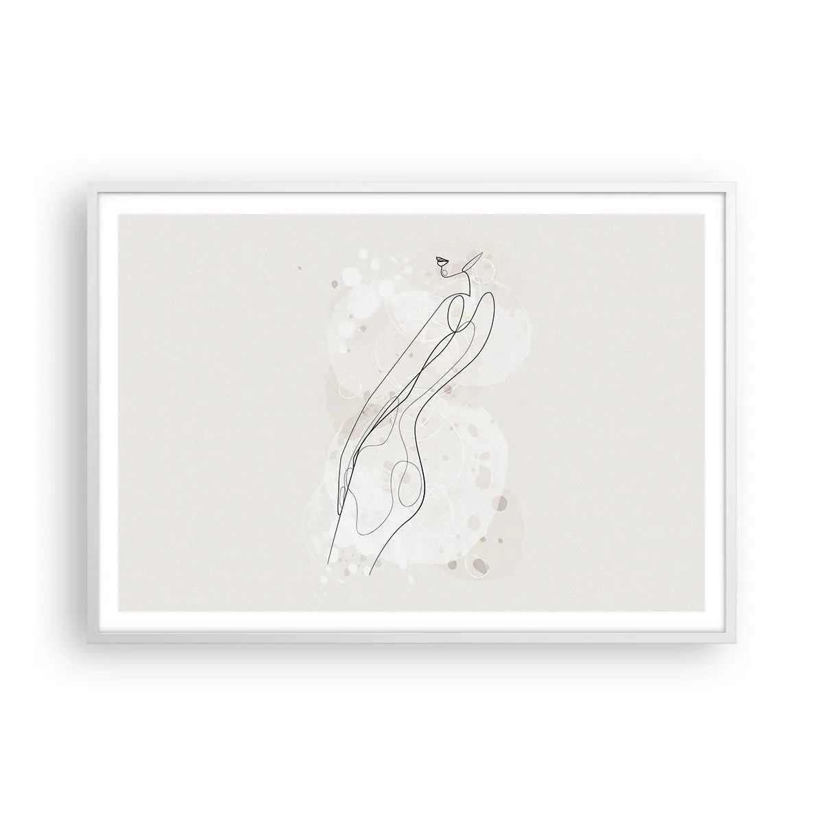 Poster în ramă albă - Să rătăcești cu privirea - 100x70 cm