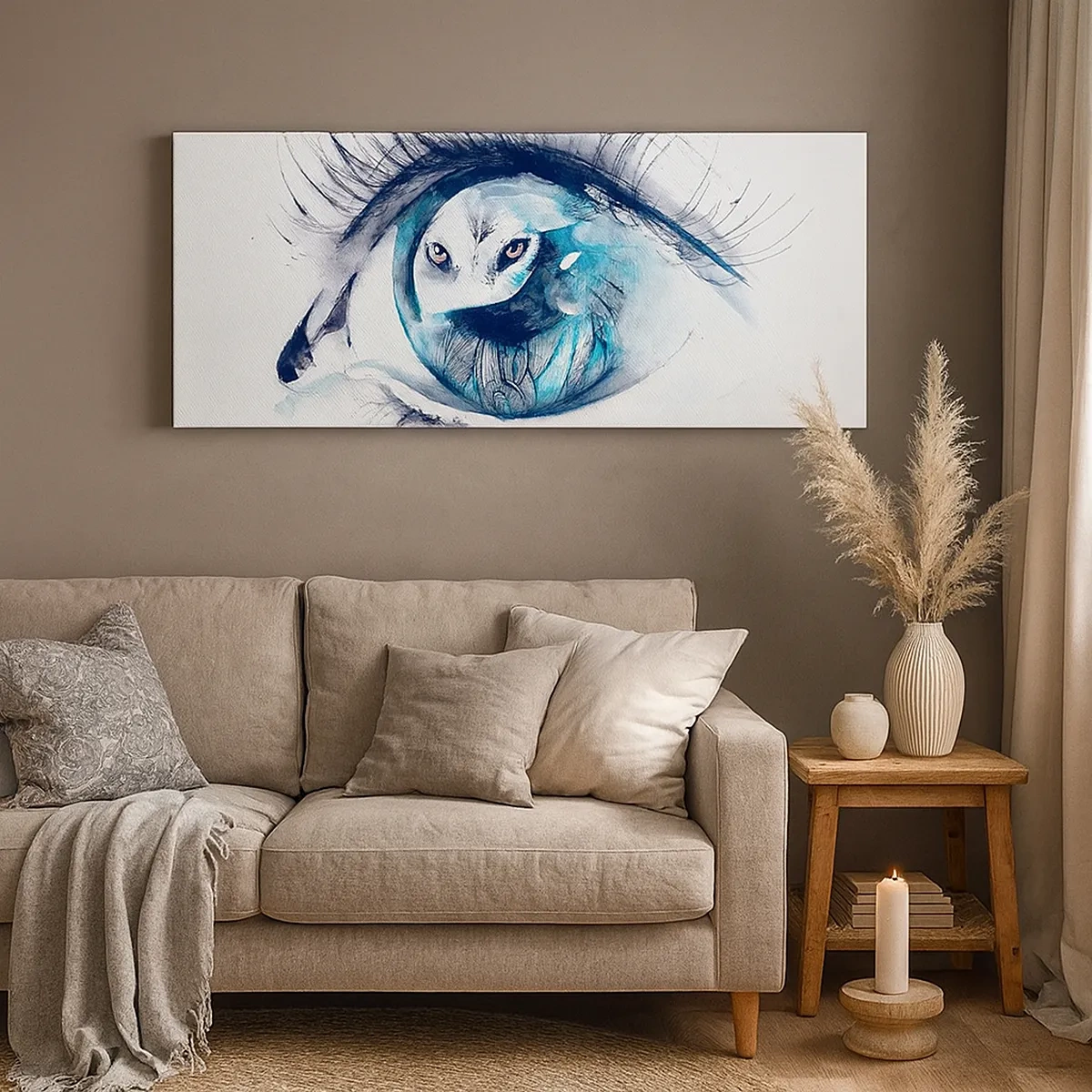 Tablou pe pânză - Ochi în ochi cu sălbăticia - 30x30 cm