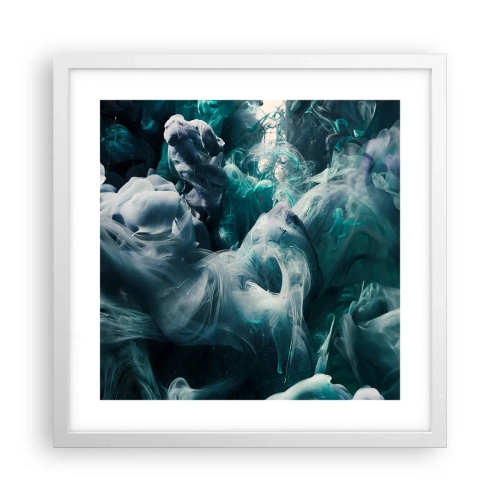 Poster în ramă albă - Mișcarea culorilor - 40x40 cm